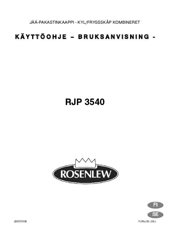 Mode d'emploi ROSENLEW RJP3540
