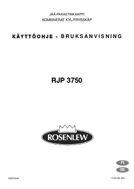 Mode d'emploi ROSENLEW RJP3750