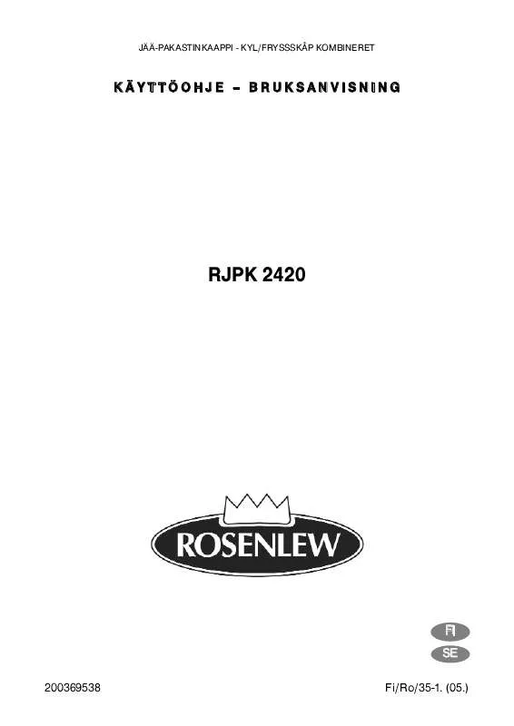 Mode d'emploi ROSENLEW RJPK 2420