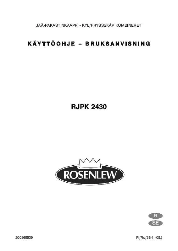 Mode d'emploi ROSENLEW RJPK 2430