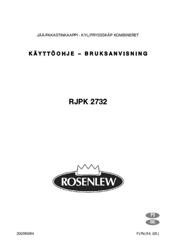 Mode d'emploi ROSENLEW RJPK 2732