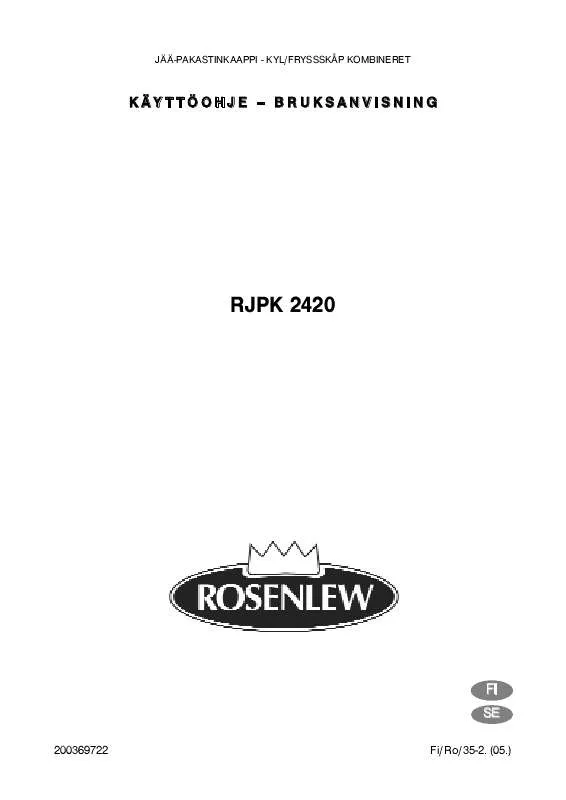 Mode d'emploi ROSENLEW RJPK2420
