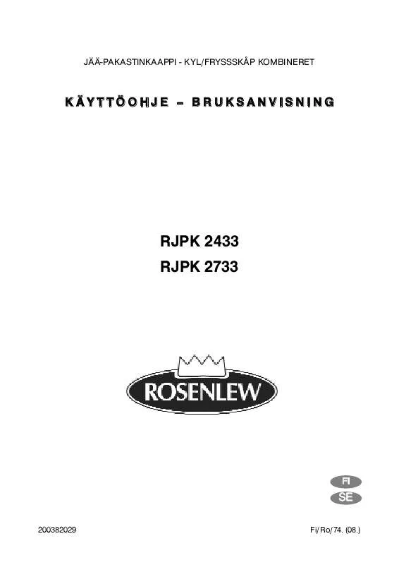 Mode d'emploi ROSENLEW RJPK2433