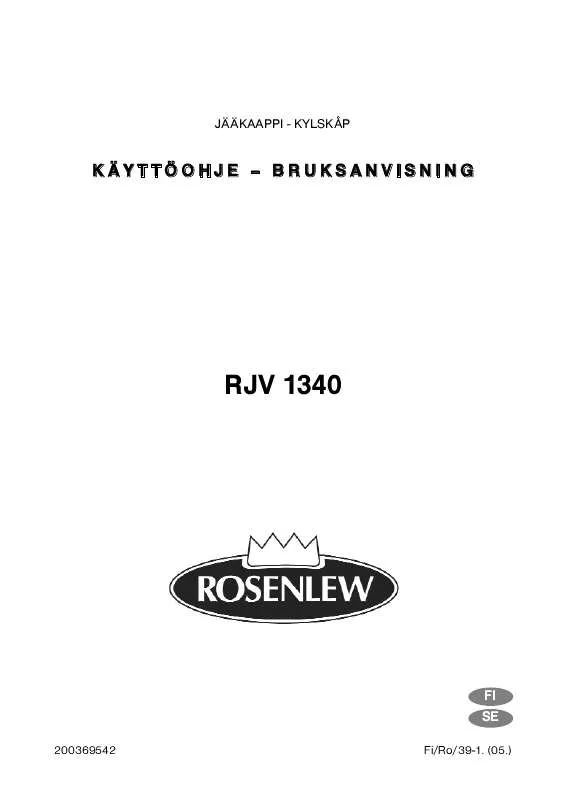 Mode d'emploi ROSENLEW RJV 1340