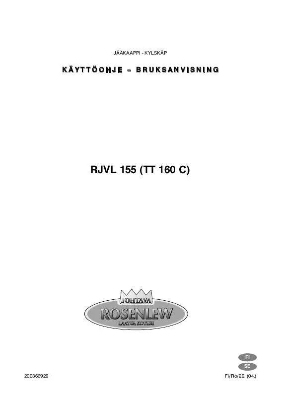 Mode d'emploi ROSENLEW RJVL 155