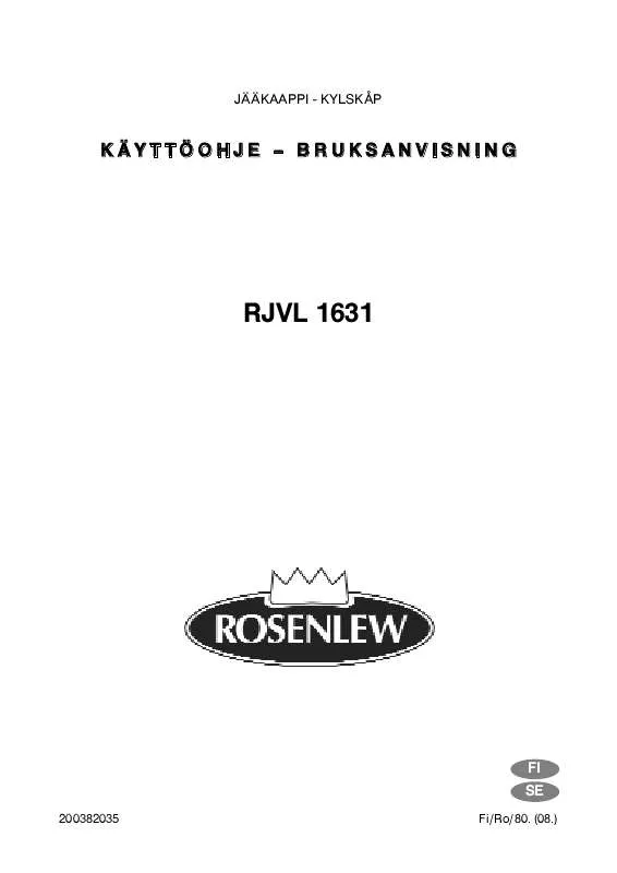 Mode d'emploi ROSENLEW RJVL1631