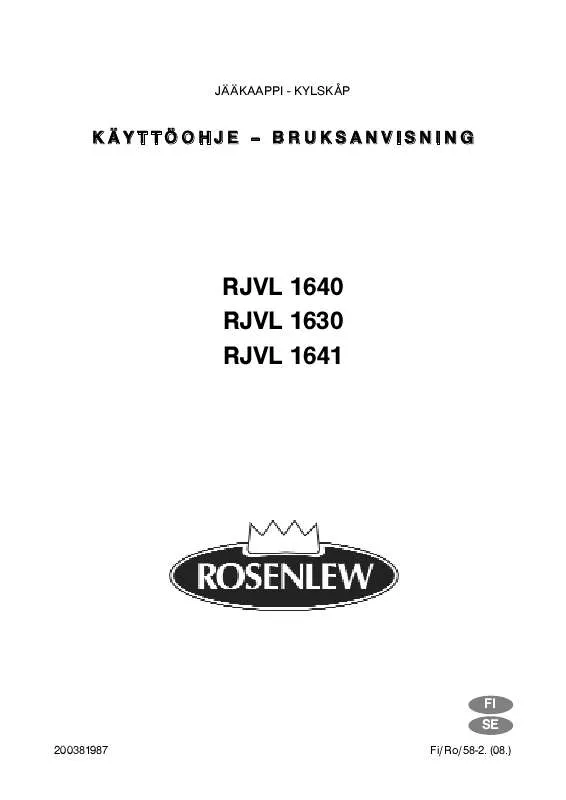 Mode d'emploi ROSENLEW RJVL1641