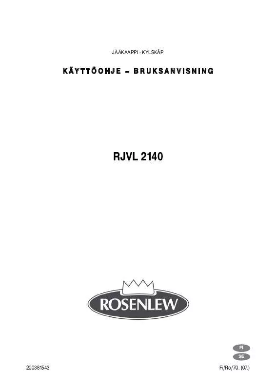 Mode d'emploi ROSENLEW RJVL2140