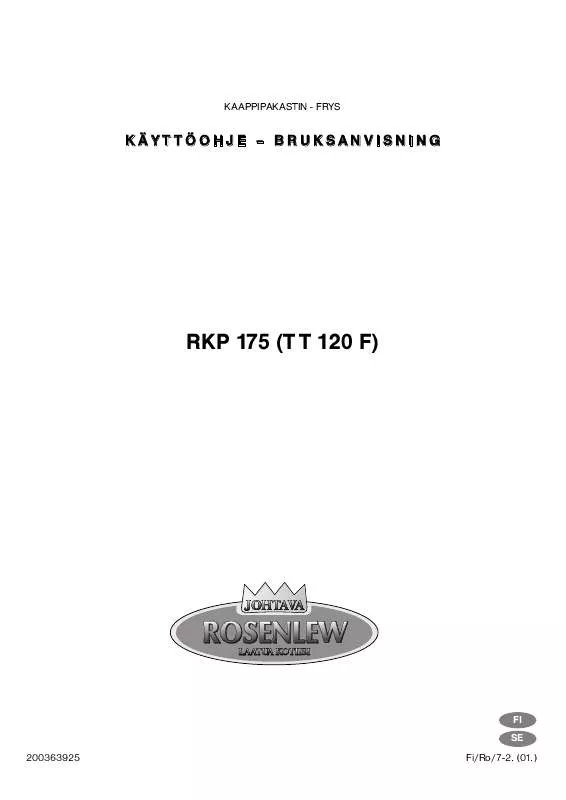 Mode d'emploi ROSENLEW RKP 175