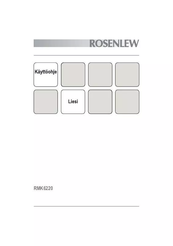 Mode d'emploi ROSENLEW RMK6220V