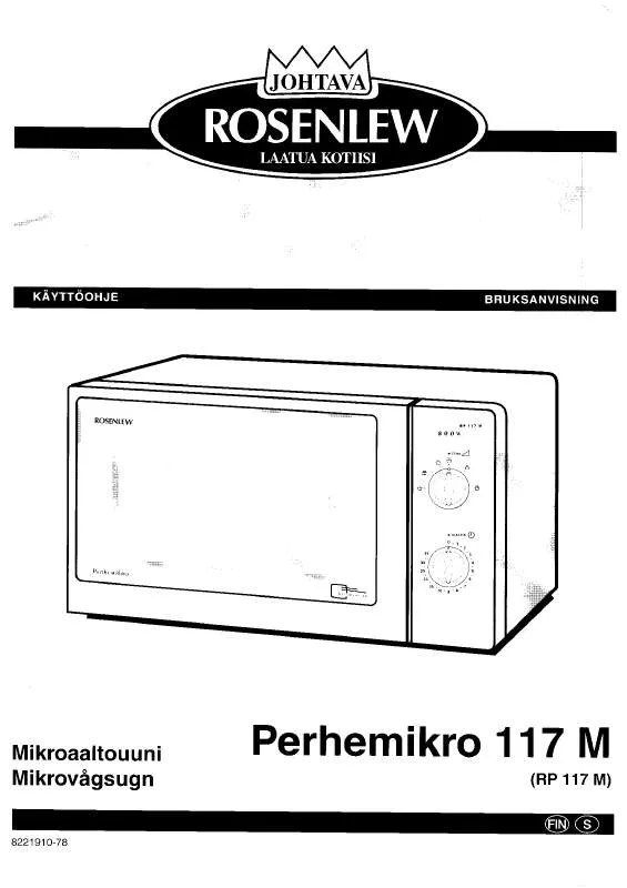 Mode d'emploi ROSENLEW RP117M