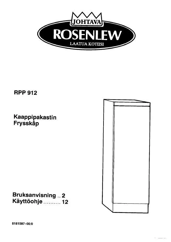 Mode d'emploi ROSENLEW RPP912