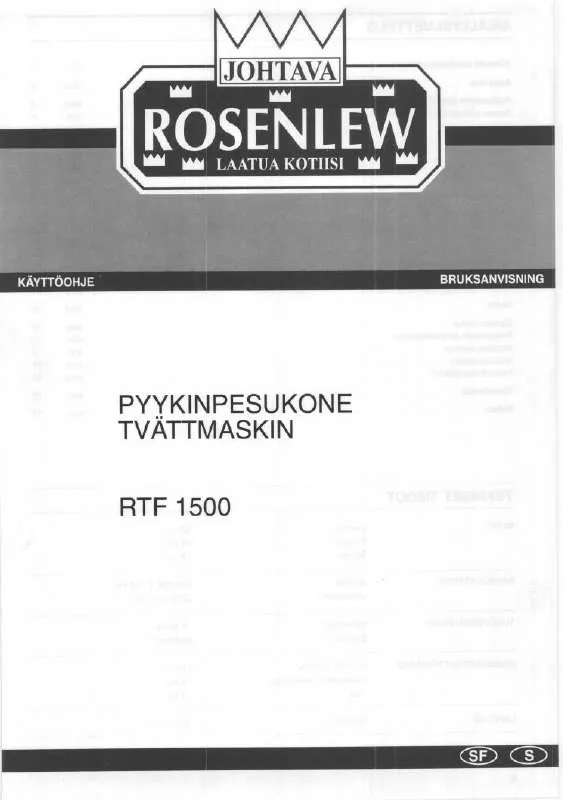 Mode d'emploi ROSENLEW RTF1500