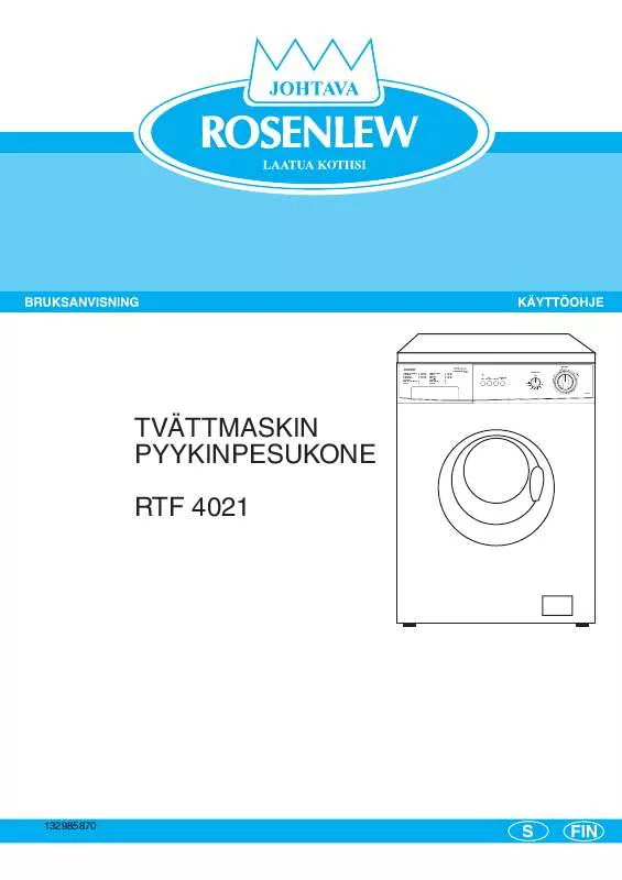 Mode d'emploi ROSENLEW RTF4021