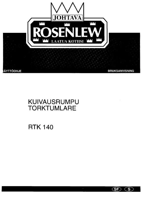 Mode d'emploi ROSENLEW RTK140