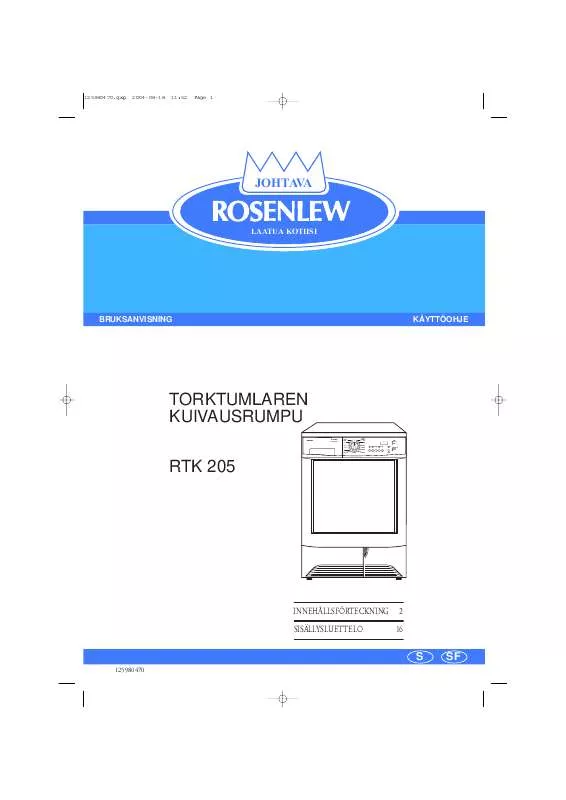 Mode d'emploi ROSENLEW RTK205