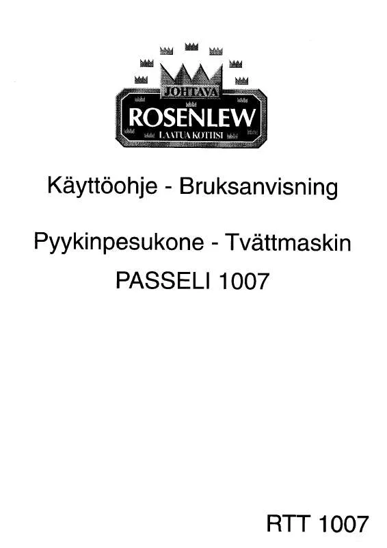 Mode d'emploi ROSENLEW RTT1007