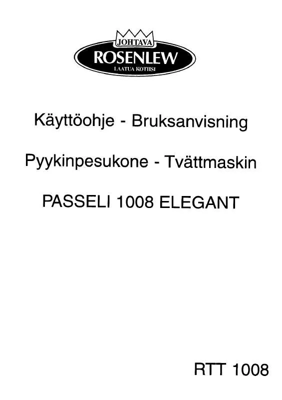 Mode d'emploi ROSENLEW RTT1008
