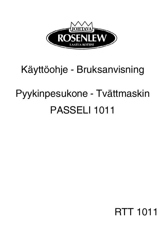 Mode d'emploi ROSENLEW RTT1011
