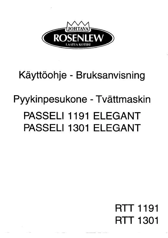Mode d'emploi ROSENLEW RTT1191