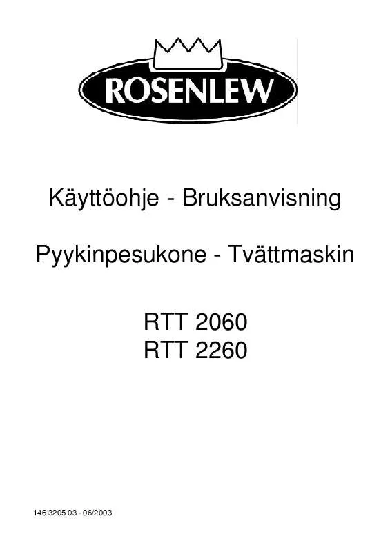 Mode d'emploi ROSENLEW RTT2060