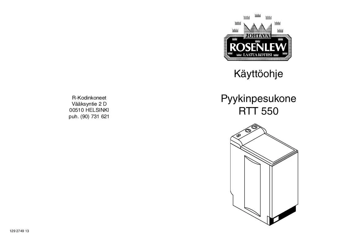 Mode d'emploi ROSENLEW RTT550