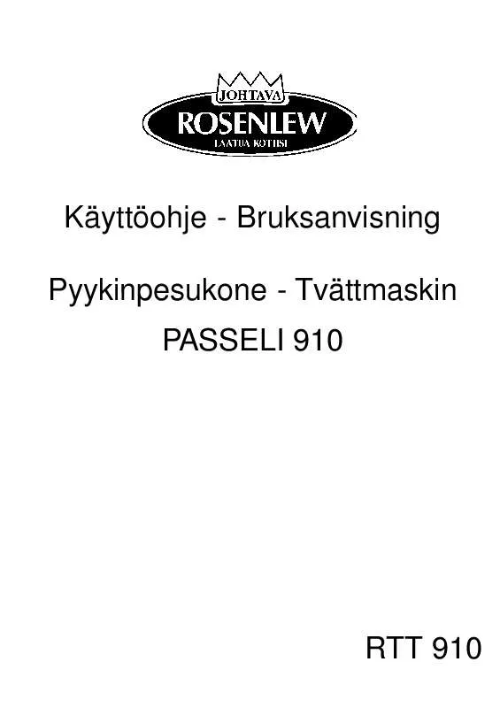 Mode d'emploi ROSENLEW RTT910