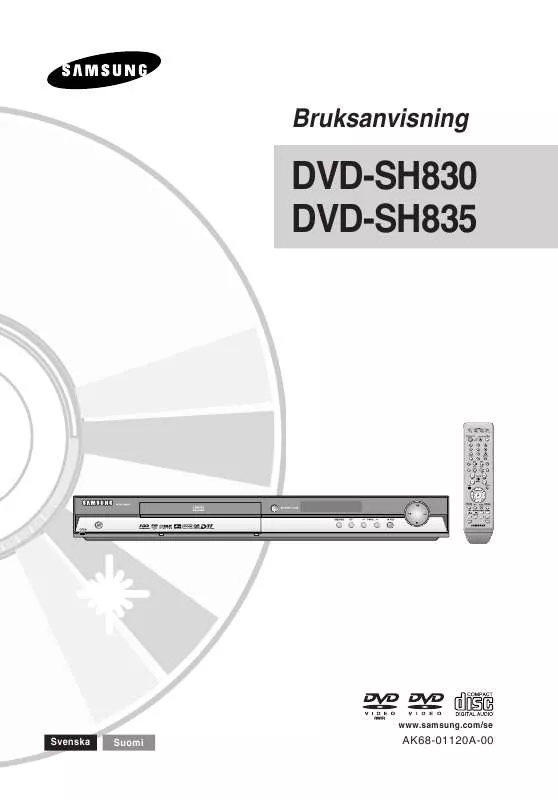 Mode d'emploi SAMSUNG DVD-SH830