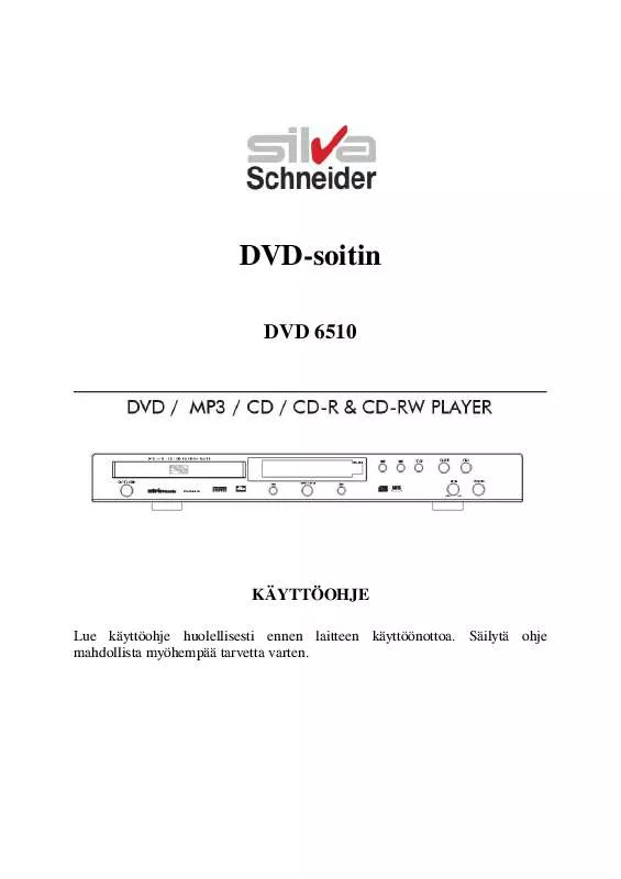 Mode d'emploi SCHNEIDER DVD 6510