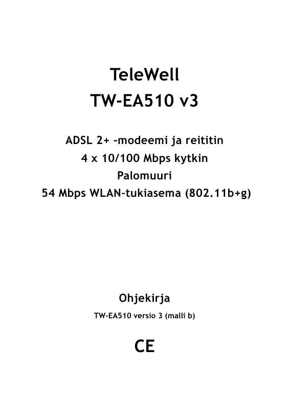 Mode d'emploi TELEWELL TW-EA510