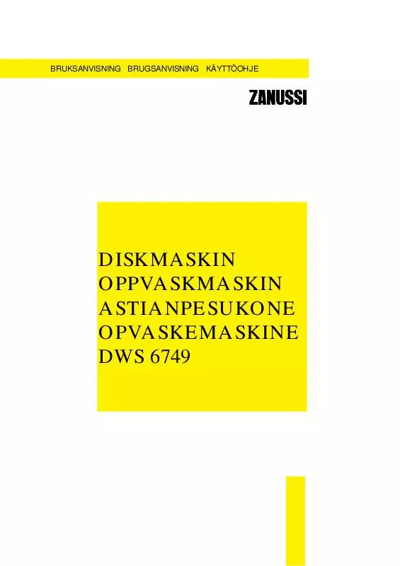 Mode d'emploi ZANUSSI DWS6749