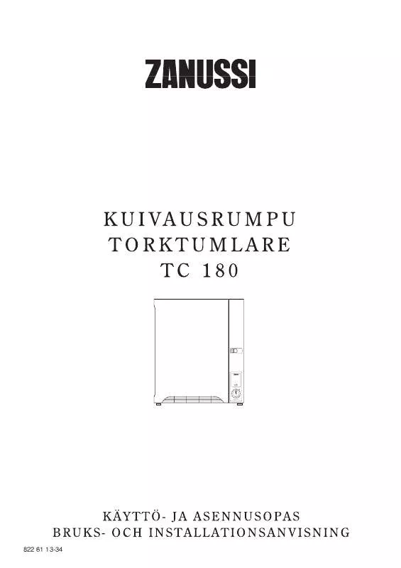 Mode d'emploi ZANUSSI TC180