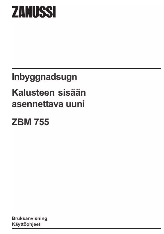 Mode d'emploi ZANUSSI ZBM755N