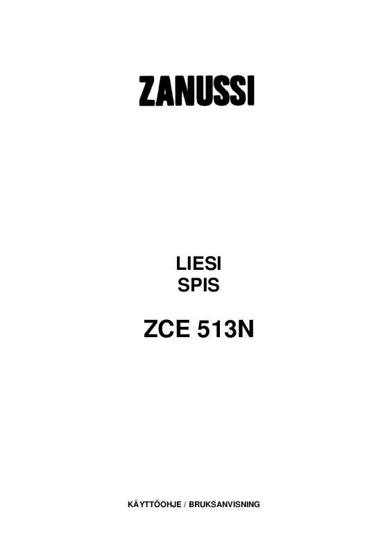 Mode d'emploi ZANUSSI ZCE513N