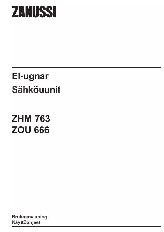 Mode d'emploi ZANUSSI ZHM763N