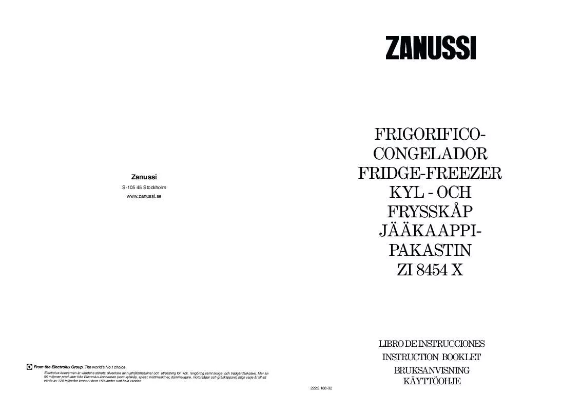Mode d'emploi ZANUSSI ZI8454X
