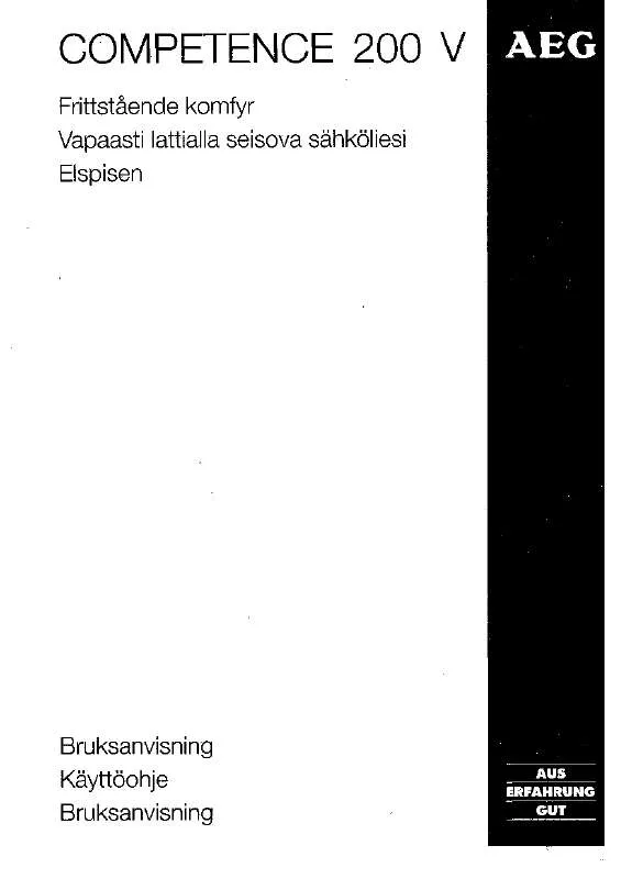 Mode d'emploi AEG-ELECTROLUX 200V-W N/SF/S