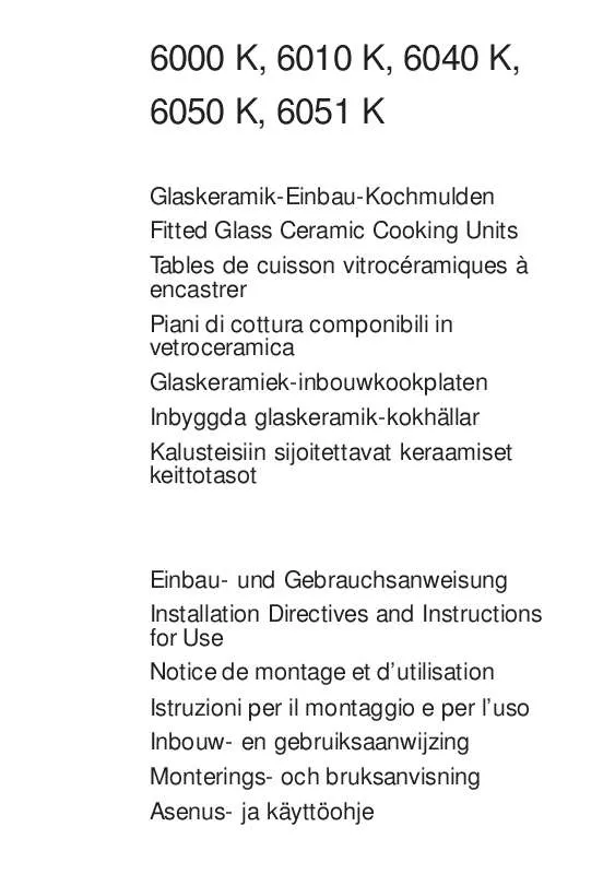 Mode d'emploi AEG-ELECTROLUX 6050K-MN