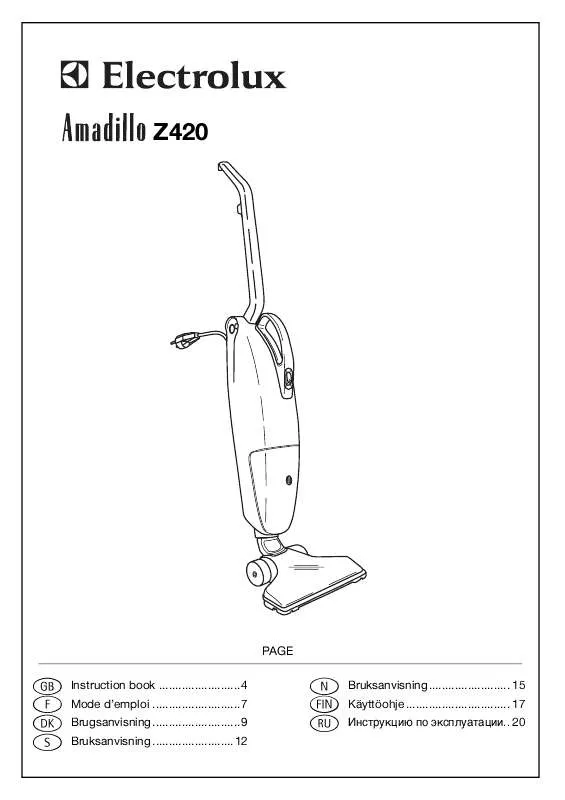 Mode d'emploi AEG-ELECTROLUX AMADILLO Z420