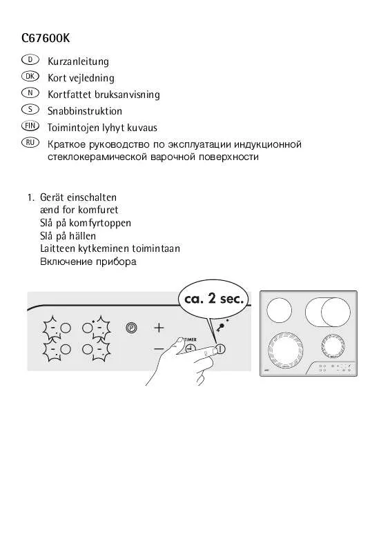 Mode d'emploi AEG-ELECTROLUX C67600K-MNAG2