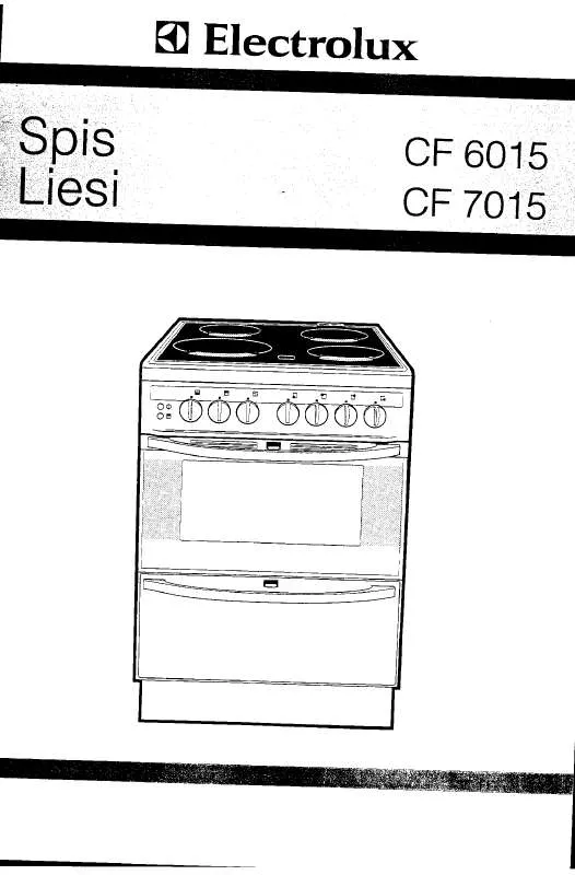 Mode d'emploi AEG-ELECTROLUX CF6015