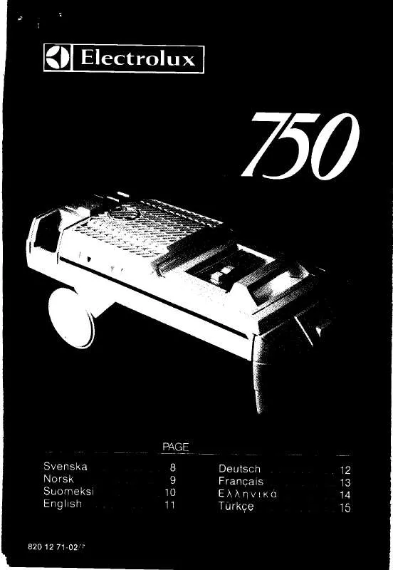 Mode d'emploi AEG-ELECTROLUX D750