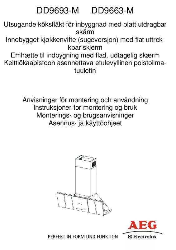 Mode d'emploi AEG-ELECTROLUX DD9663-M