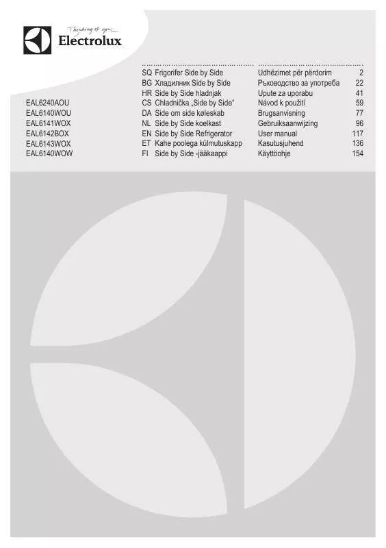 Mode d'emploi AEG-ELECTROLUX EAL6143WOX