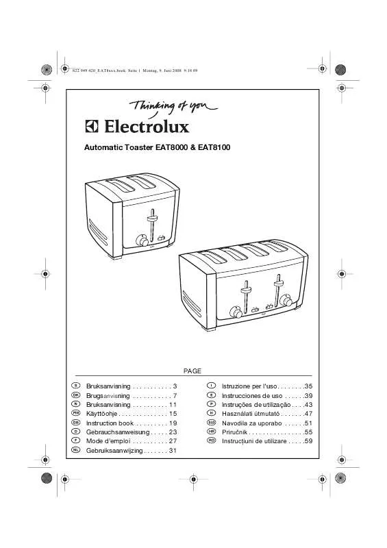 Mode d'emploi AEG-ELECTROLUX EAT8100