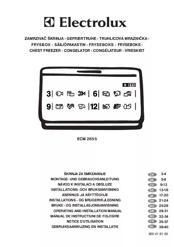 Mode d'emploi AEG-ELECTROLUX ECM2655