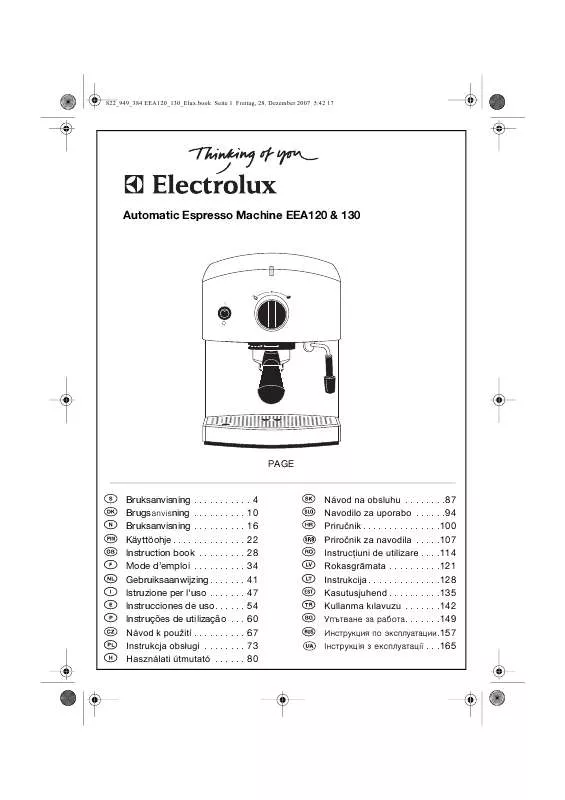 Mode d'emploi AEG-ELECTROLUX EEA120