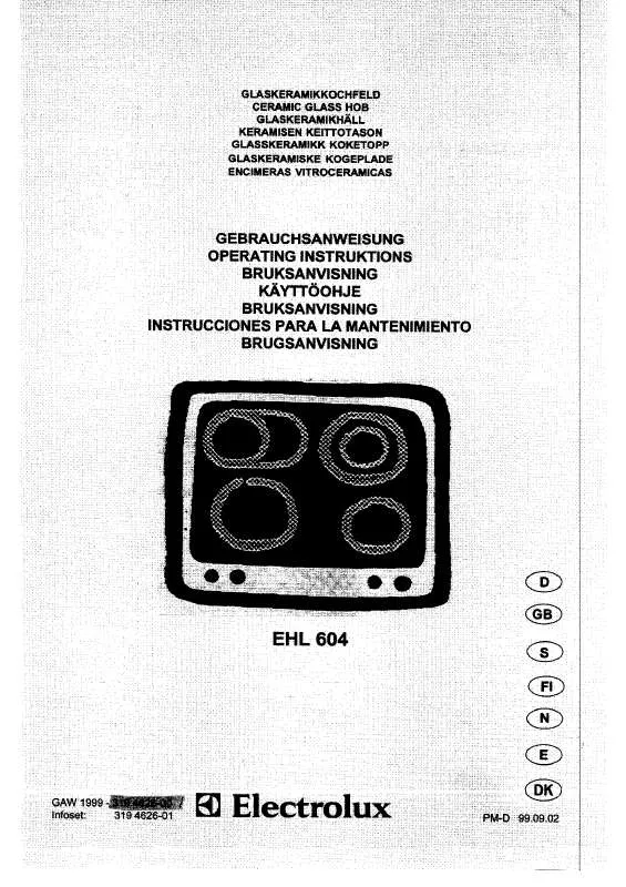 Mode d'emploi AEG-ELECTROLUX EHL604B