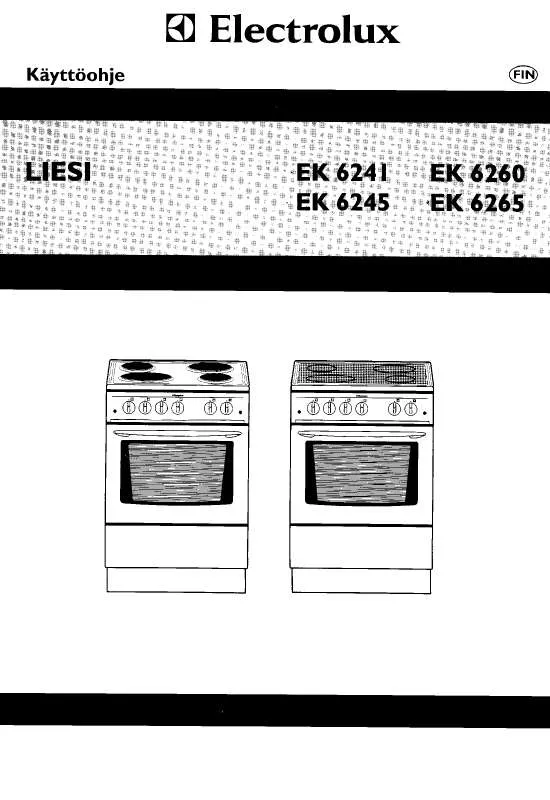 Mode d'emploi AEG-ELECTROLUX EK6265