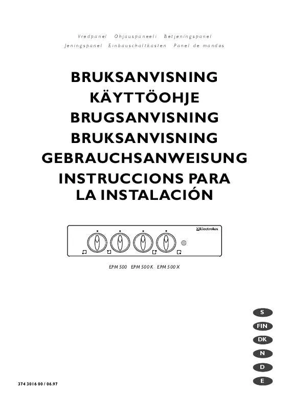 Mode d'emploi AEG-ELECTROLUX EPM500K